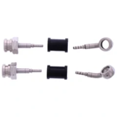 Bremsschlauch Stahlflex Kit 2-teilig silber mit Anschluss