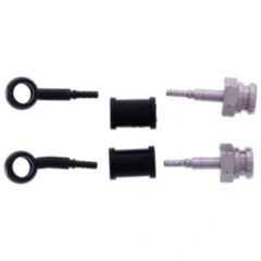 Bremsschlauch Stahlflex Kit mit schwarzen Anschlüssen 2-teilig