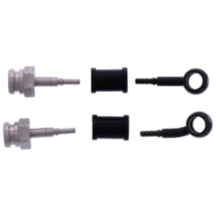 Bremsschlauch Stahlflex Kit Anschlüsse schwarz 2-teilig