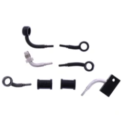 Stahlflex Bremsschlauch Kit mit schwarzen Anschlüssen 3-teilig