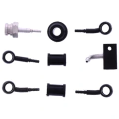 Bremsschlauch Stahlflex Kit Edelstahl schwarz 3-teilig