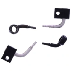 Bremsschlauch Stahlflex Kit mit schwarzen Anschlüssen, 2-teilig