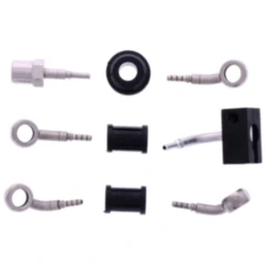 Bremsschlauch Stahlflex Kit 3-teilig silber