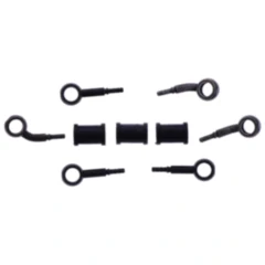 Bremsschlauch Stahlflex Kit mit schwarzen Anschlüssen 3-teilig