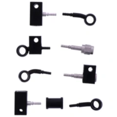 Bremsschlauch Stahlflex Kit mit schwarzen Anschlüssen, 4-teilig