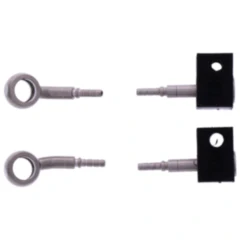 Bremsschlauch Kit 2-teilig aus Stahlflex in Silber