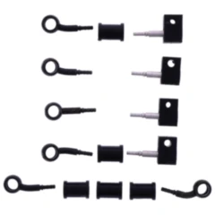 Stahlflex Bremsschlauch Kit mit schwarzen Anschlüssen 5-teilig