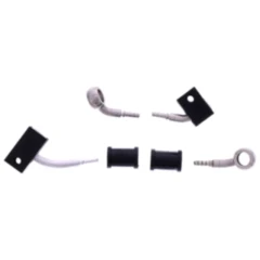 Bremsschlauch Stahlflex Kit mit silbernen Anschlussstücken 2-teilig