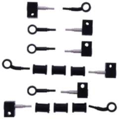 Bremsschlauch Stahlflex Kit mit schwarzen Anschlüssen 6-teilig