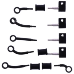 Stahlflex Bremsschlauch Kit mit schwarzen Anschlüssen 5-teilig 7576179