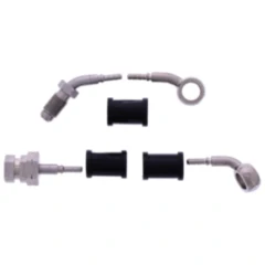 Bremsschlauch Stahlflex Kit 2-teilig silber