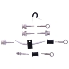 Bremsschlauch Stahlflex Set mit Silberne Anschlüssen 5-teilig