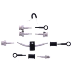 Bremsschlauch Stahlflex Kit Zubehör schwarz 5-teilig