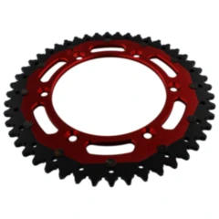 Kettenrad Dual 48Z Teilung 520 rot ZF Innendurchmesser 136 Lochkreis 156 passend für: Husqvarna TE, WR, SM, CR