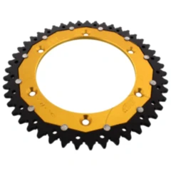 Kettenrad Dual 46Z Teilung 520 gold ZF Innendurchmesser 125 Lochkreis 150 passend für: Husqvarna FE, FC, TE