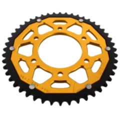 Dual Kettenrad 48Z 428 Teilung gold für ZF