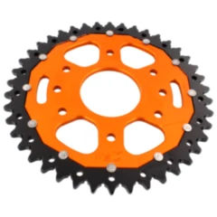 Kettenrad Dual 42Z Teilung 520 orange ZF Innendurchmesser 063 Lochkreis 110 passend für: Husqvarna Svartpilen, Vitpilen, SM