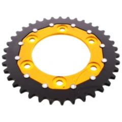 Kettenrad Dual 38Z Teilung 520 gold ZF Innendurchmesser 100 Lochkreis 124 passend für: Ducati Monster, Supersport, S