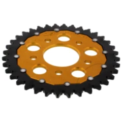 Kettenrad Dual 36Z Teilung 520 gold ZF Innendurchmesser 058 Lochkreis 090 passend für: Honda NSR