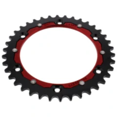 Kettenrad Dual 38Z Teilung 520 rot ZF Innendurchmesser 136 Lochkreis 156 passend für: Husqvarna TE, WR, SM, CR