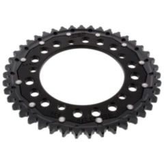 Kettenrad Dual 43Z Teilung 530 schwarz ZF Innendurchmesser 120 Lochkreis 140 passend für: Triumph Tiger, Sprint, Daytona