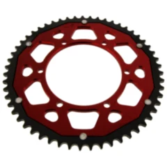 Kettenrad Dual 55Z Teilung 428 rot ZF Innendurchmesser 108 Lochkreis 123 passend für: Aprilia RS, RS4, Tuono