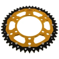 Kettenrad Dual 46Z Teilung 525 gold ZF Innendurchmesser 106 Lochkreis 125 passend für: Triumph Tiger, Street Triple, Bonneville