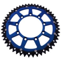 Kettenrad Dual 50Z Teilung 520 blau ZF Innendurchmesser 105 Lochkreis 124 passend für: TM Racing EN, MX