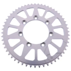 Alu - Kettenrad 55Z Teilung 428 silber Esjot Innendurchmesser 085 Lochkreis 100 passend für: TM Racing MX, SMX