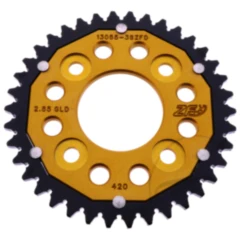 Kettenrad Dual 38Z Teilung 420 gold ZF Innendurchmesser 058 Lochkreis 090 passend für: Honda MSX, Z
