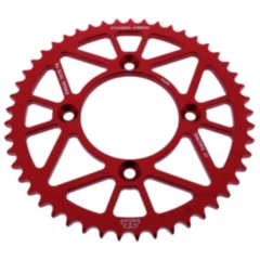 Alu - Kettenrad 49Z Teilung 428 rot JT Innendurchmesser 080 Lochkreis 100 passend für: AJP PR3