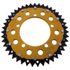 Kettenrad Dual 43Z Teilung 520 gold ZF Innendurchmesser 100 Lochkreis 120 passend für: Aprilia RS, RSV, Tuono