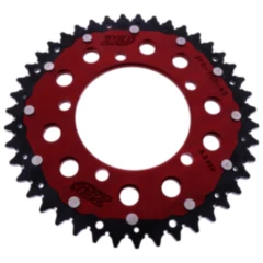 Kettenrad Dual 43Z Teilung 520 rot ZF Innendurchmesser 100 Lochkreis 120 passend für: Aprilia RS, RSV, Tuono