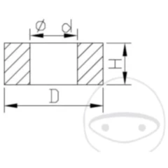 Abstandshalter 18 mm Kayaba Kolben Stange Federbein Edelstahl für: Honda, Yamaha