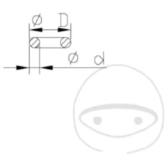 O - Ring 2X9MM Kayaba passend für: Kymco People, Super Dink, Downtown, Kawasaki J