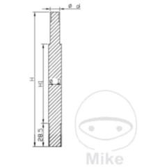 Kolbenstange Kayaba KOMPRESSIONS Federbein passend für: Honda CRF