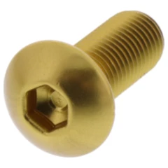 Linsenschraube JMP Bolt M10 x 1.25 mm 25 mm Alu gold