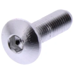 DOME HEAD BOLT M4X0.5MM ALUMINUM SILVER