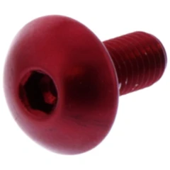 Linsenschraube Aluminium rot M5X0.8 mm 12 mm