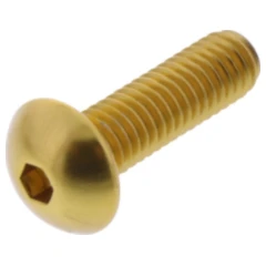 Linsenschraube JMP Bolt M6X1.00 mm 20 mm Alu gold