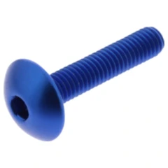 Linsenschraube JMP Bolt M6X1.00 mm 30 mm Alu blau