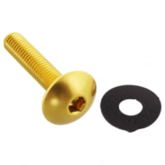 Linsenschraube JMP Bolt M6X1.00 mm 30 mm Alu gold