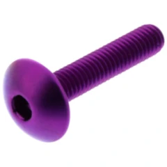 Linsenschraube M6X1.00 mm 30 mm Alu violett