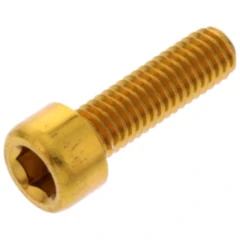 Zylinderschraube M6X1.00 mm 20 mm Aluminium gold