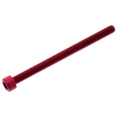 Zylinderschraube M6X1.00 mm 80 mm Aluminium rot für Motorräder