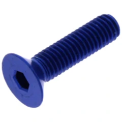 Senkschraube M5x0.8mm 20mm Alu blau für Motorräder