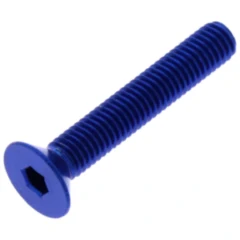 Senkschraube M5X0.8 mm 30 mm für Aluminium-Bolzen blau