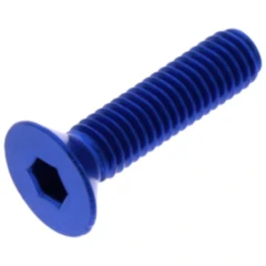 Senkschraube JMP M6X1.00 mm 25 mm Aluminium blau