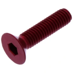 Senkschraube JMP M6X1.00 mm 25 mm Aluminium rot