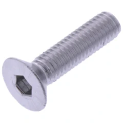 Senkschraube M6X1.00 mm 25 mm Aluminium silber